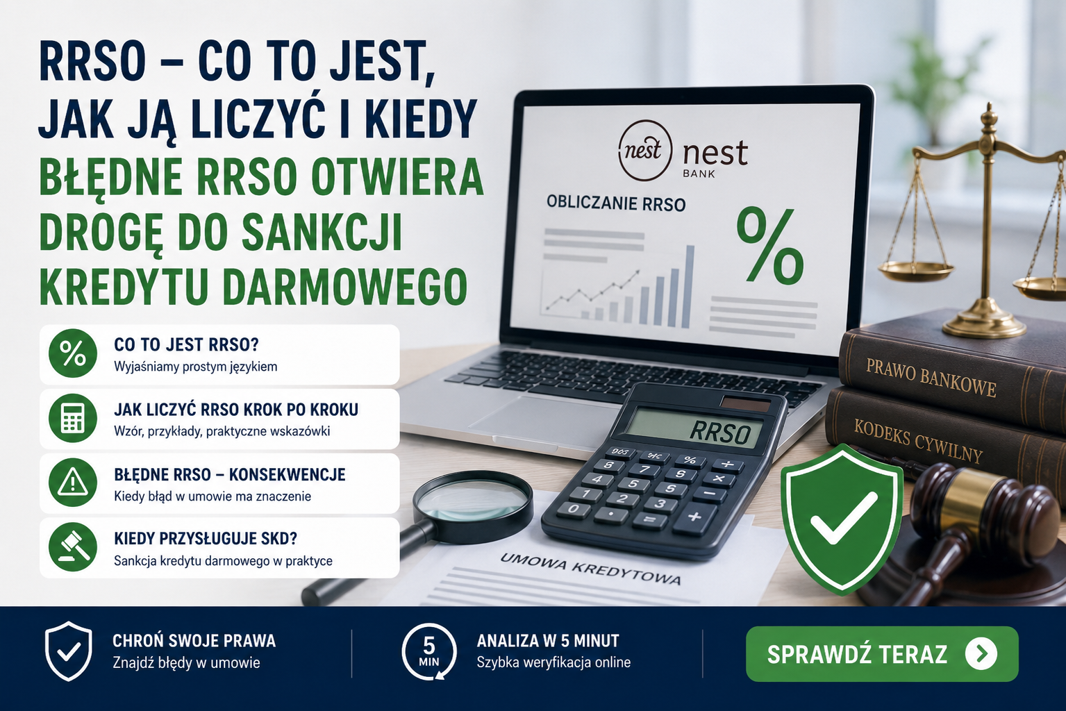 RRSO – co to jest, jak ją liczyć i kiedy błędne RRSO otwiera drogę do sankcji kredytu darmowego